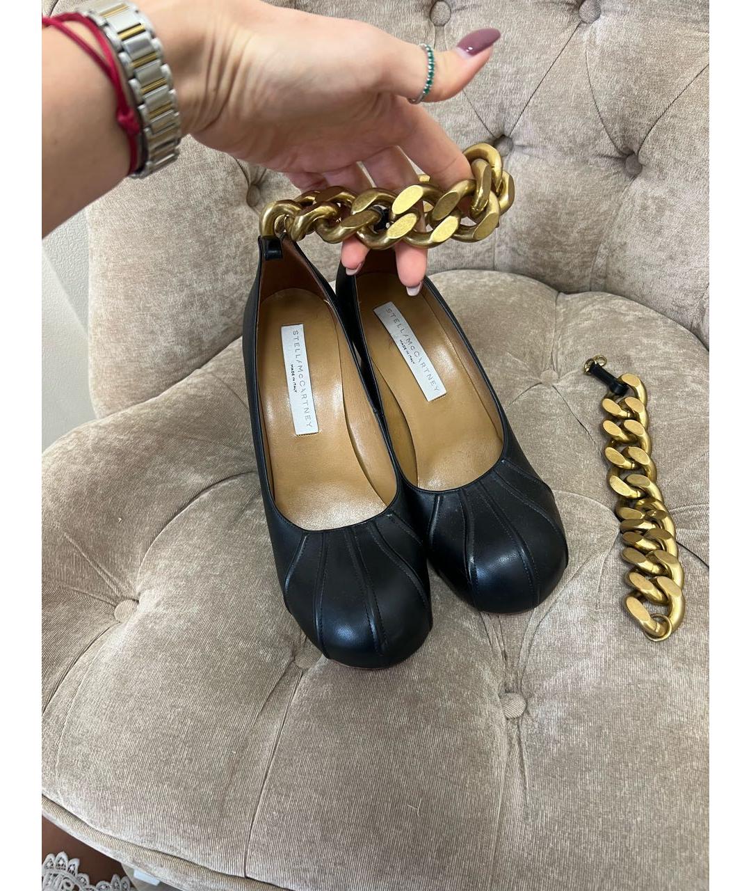 STELLA MCCARTNEY Черные кожаные туфли, фото 5