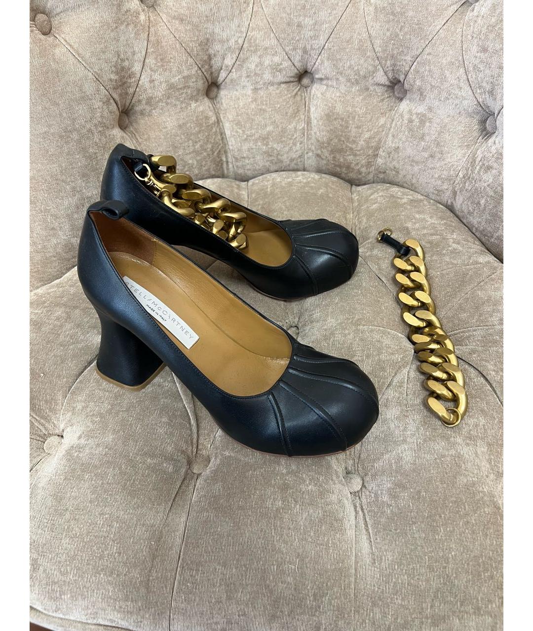 STELLA MCCARTNEY Черные кожаные туфли, фото 7