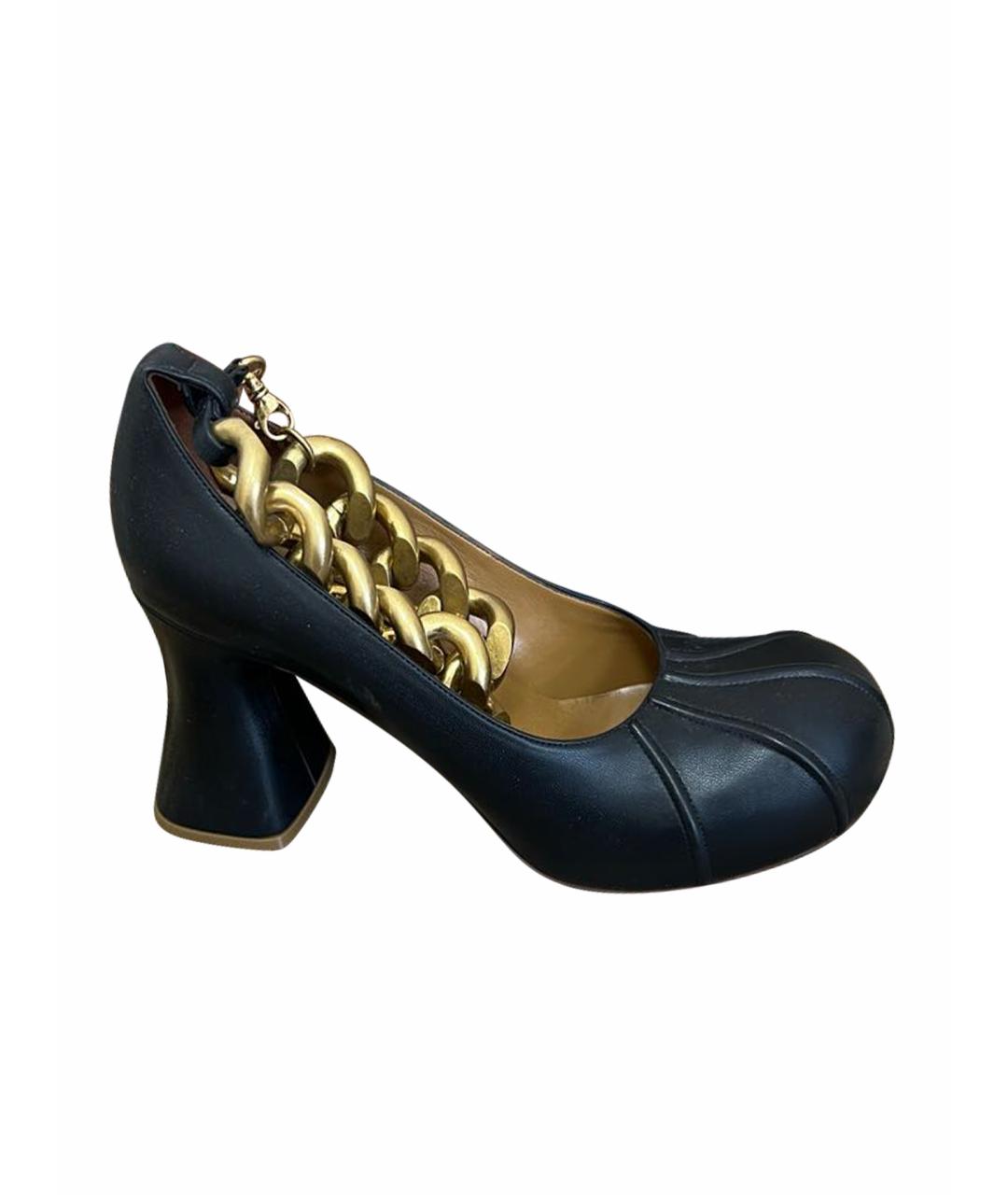 STELLA MCCARTNEY Черные кожаные туфли, фото 1