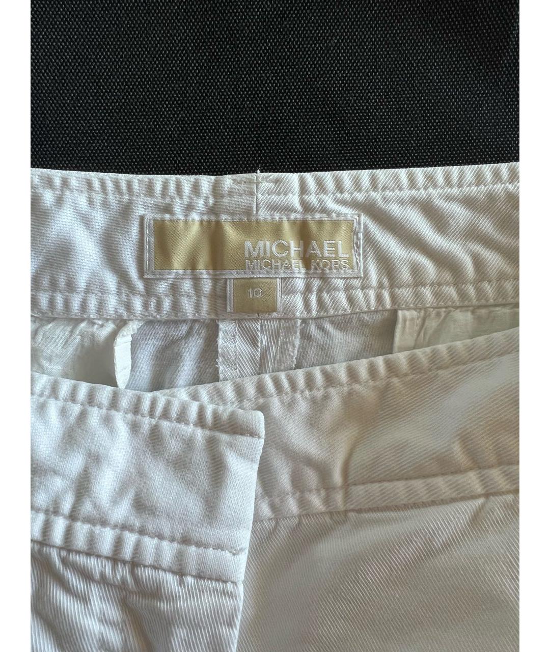 MICHAEL MICHAEL KORS Белые хлопковые шорты, фото 3