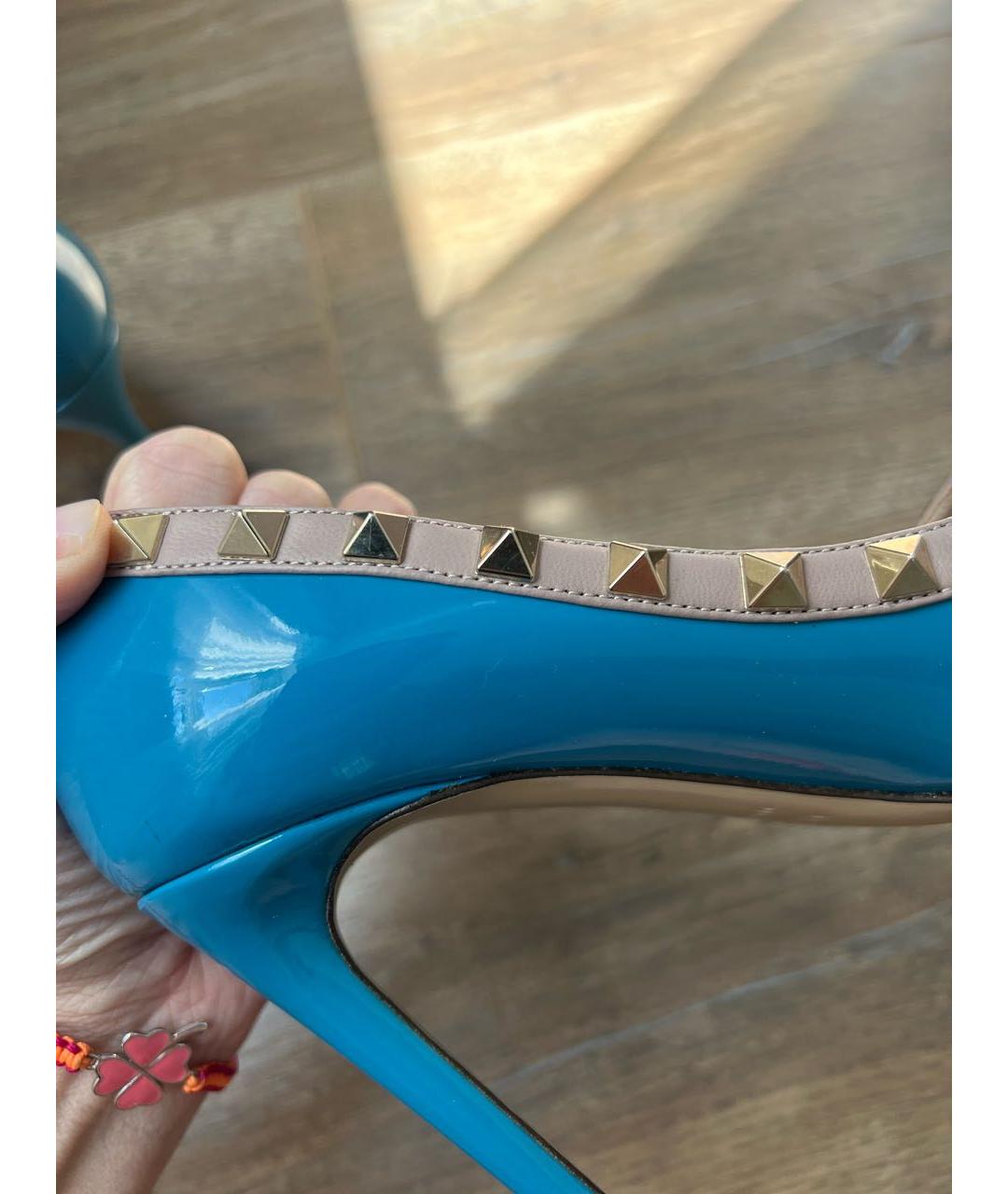 VALENTINO Голубые туфли из лакированной кожи, фото 7