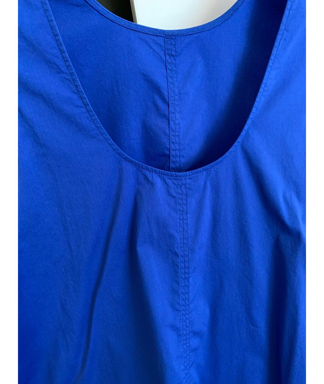 COS Синее хлопко-эластановое повседневное платье, фото 4