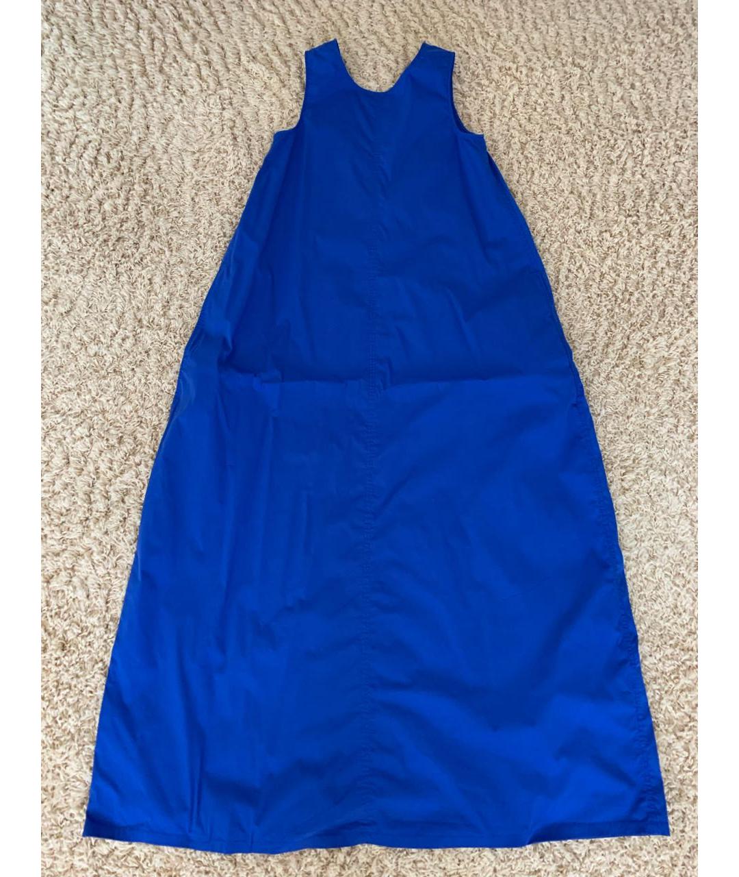 COS Синее хлопко-эластановое повседневное платье, фото 7