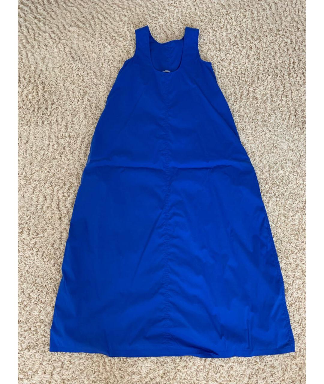 COS Синее хлопко-эластановое повседневное платье, фото 2