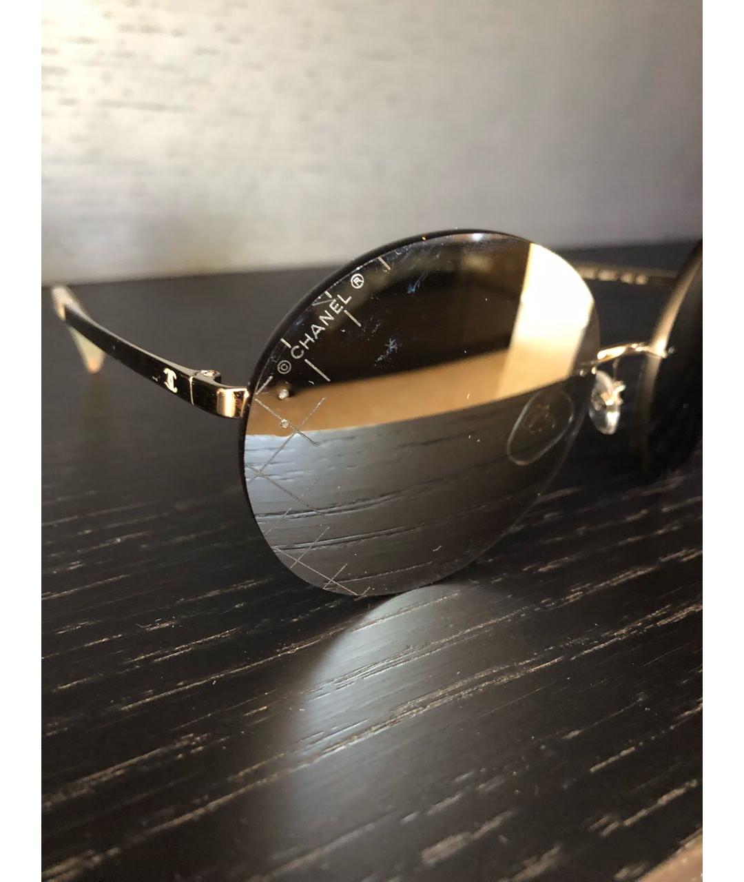 CHANEL PRE-OWNED Серебряные солнцезащитные очки, фото 2