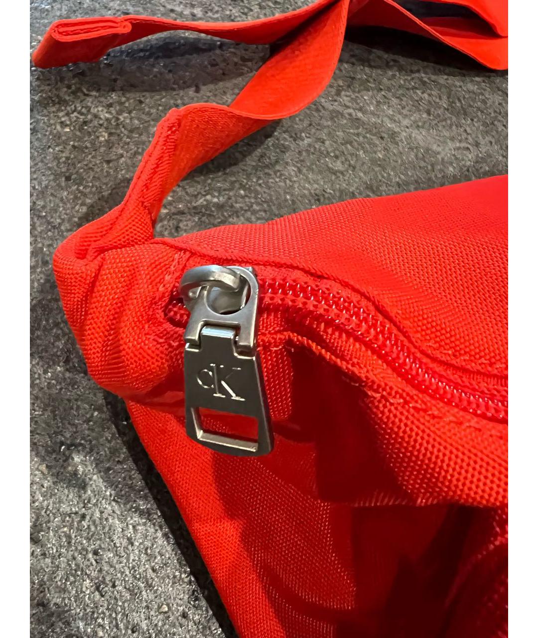 CALVIN KLEIN JEANS Красная поясная сумка, фото 2