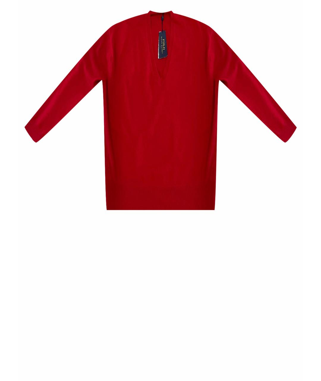 POLO RALPH LAUREN Красный кашемировый джемпер / свитер, фото 1