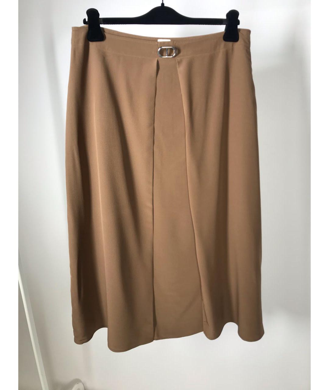 HERMES PRE-OWNED Коричневая шелковая юбка мини, фото 7