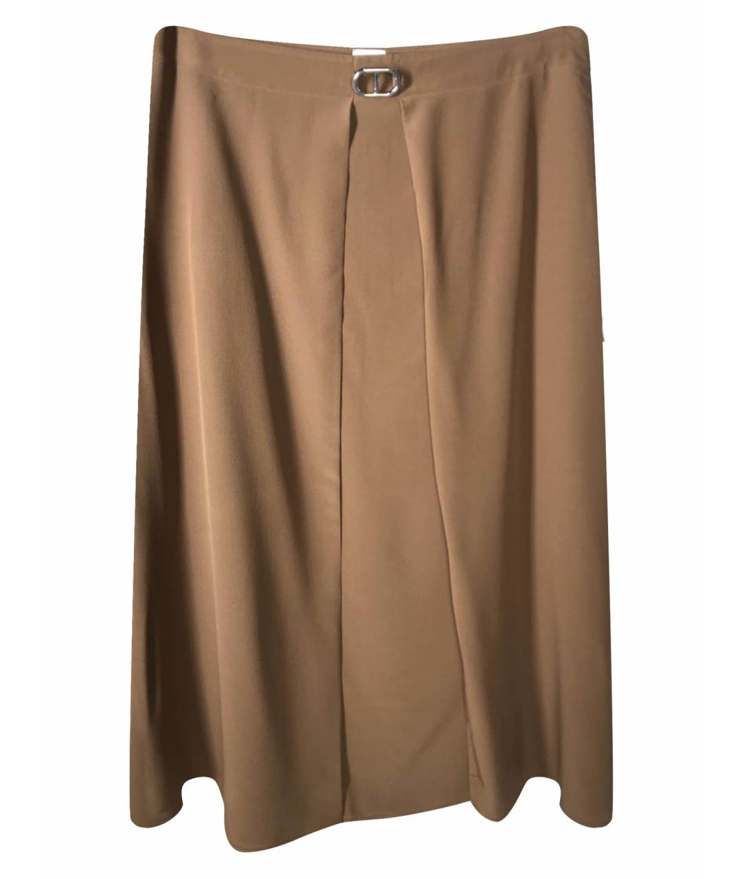 HERMES PRE-OWNED Коричневая шелковая юбка мини, фото 8