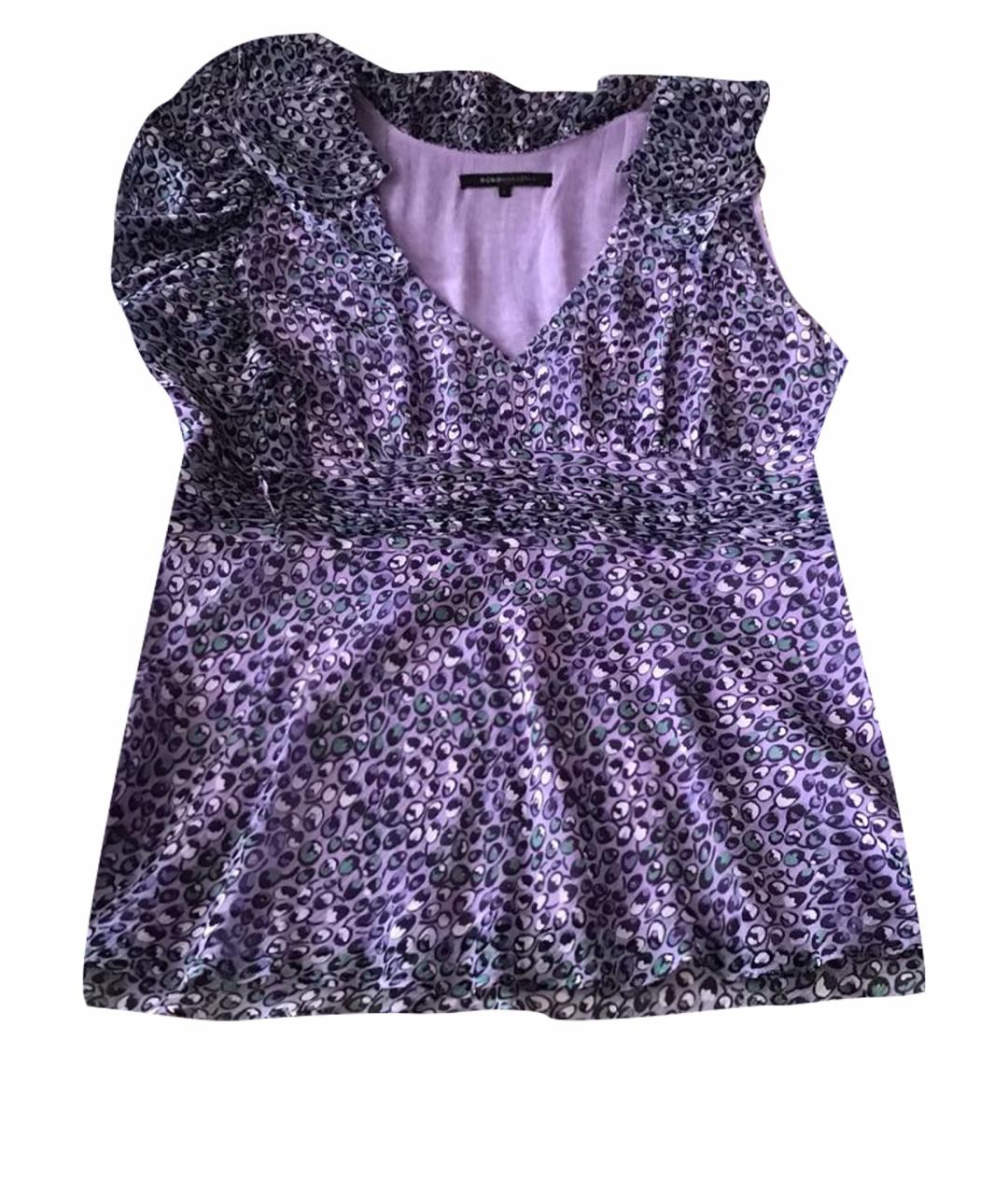 BCBG MAXAZRIA Фиолетовая шелковая блузы, фото 1