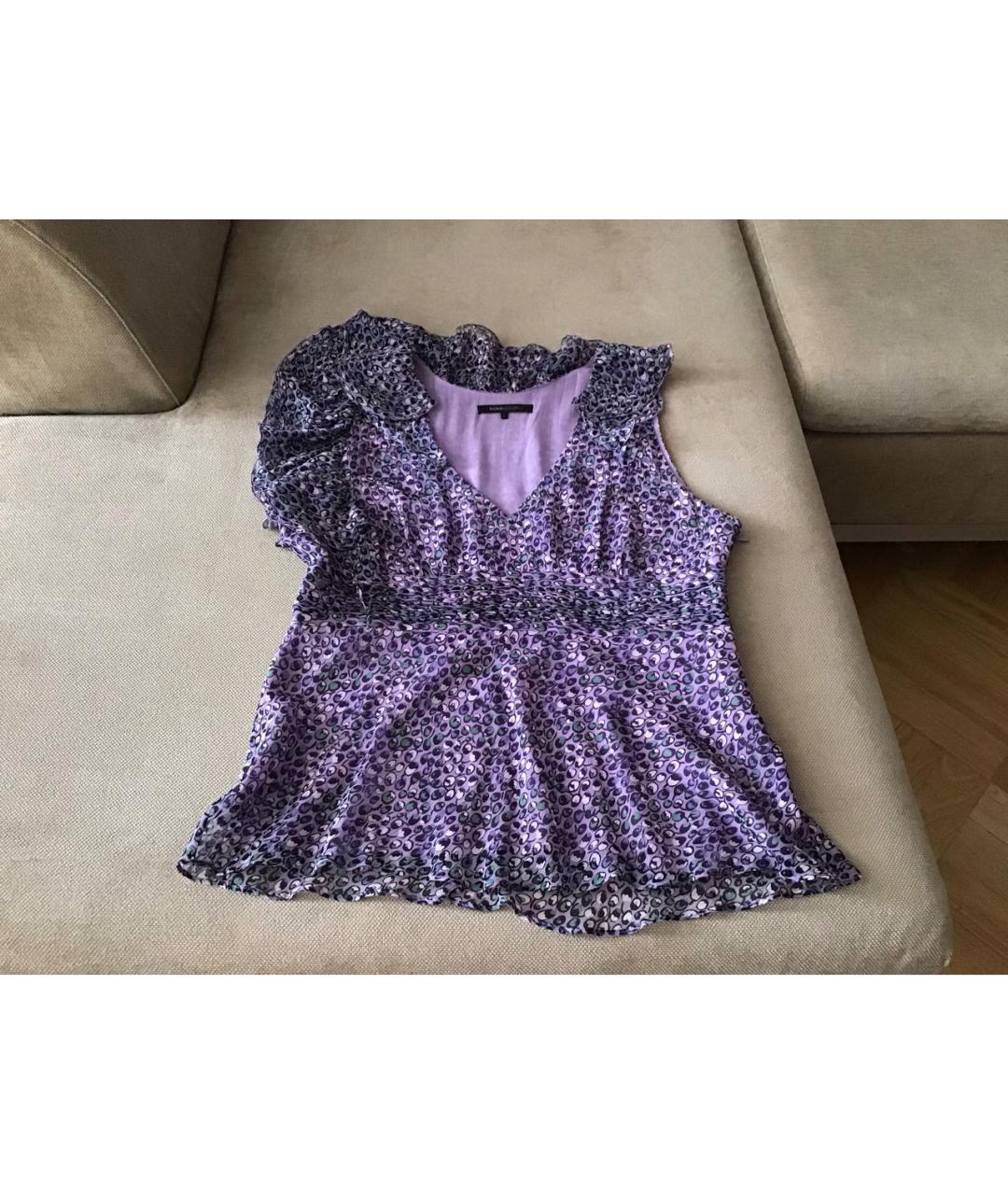 BCBG MAXAZRIA Фиолетовая шелковая блузы, фото 6