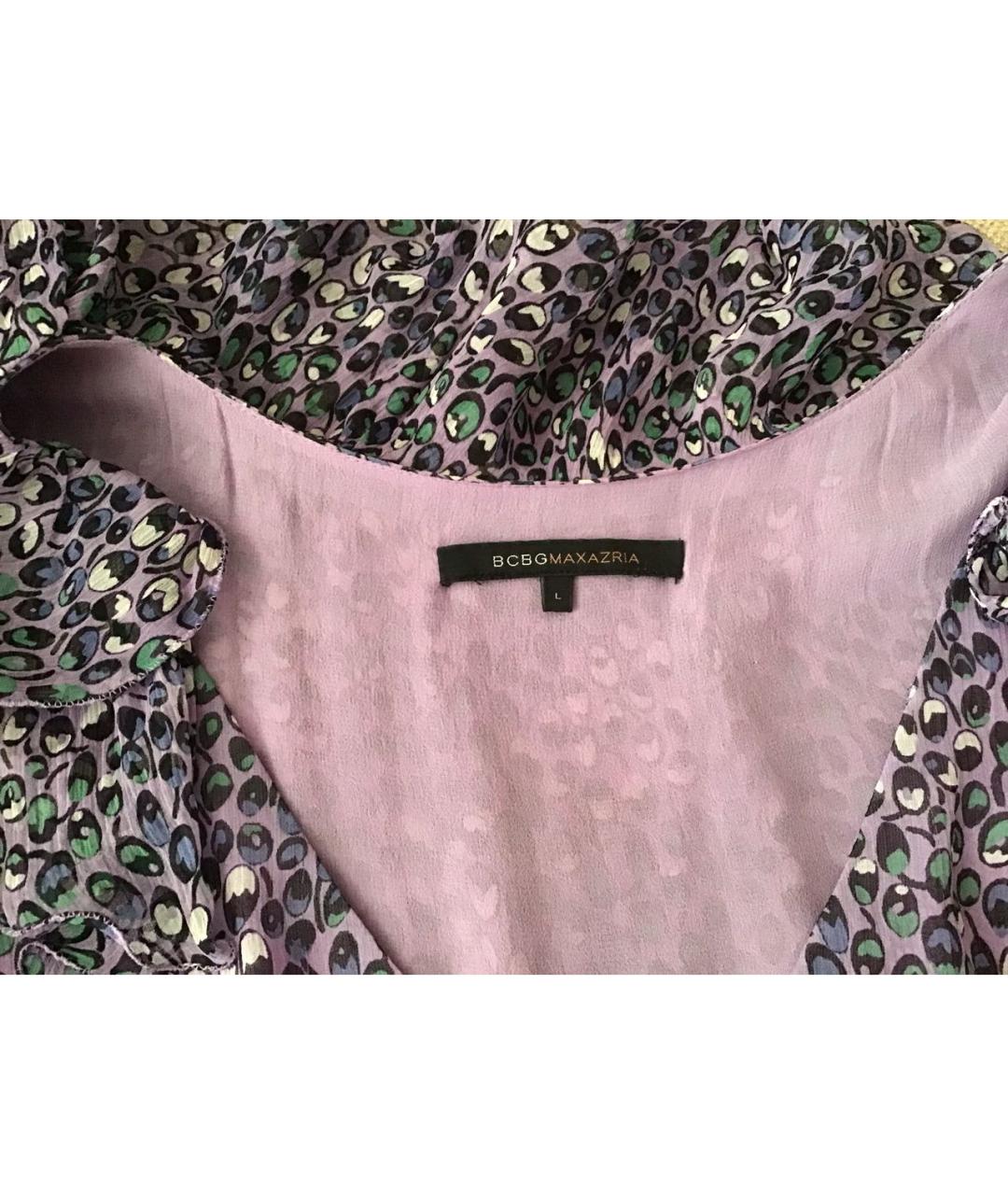 BCBG MAXAZRIA Фиолетовая шелковая блузы, фото 3