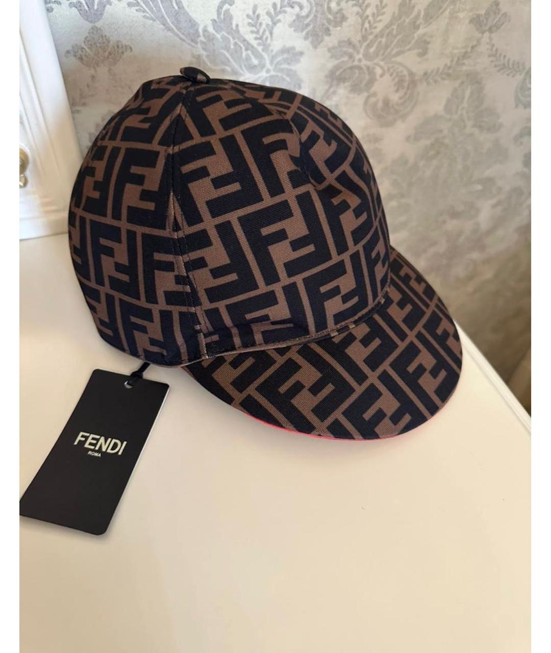 FENDI Коричневая кепка, фото 3