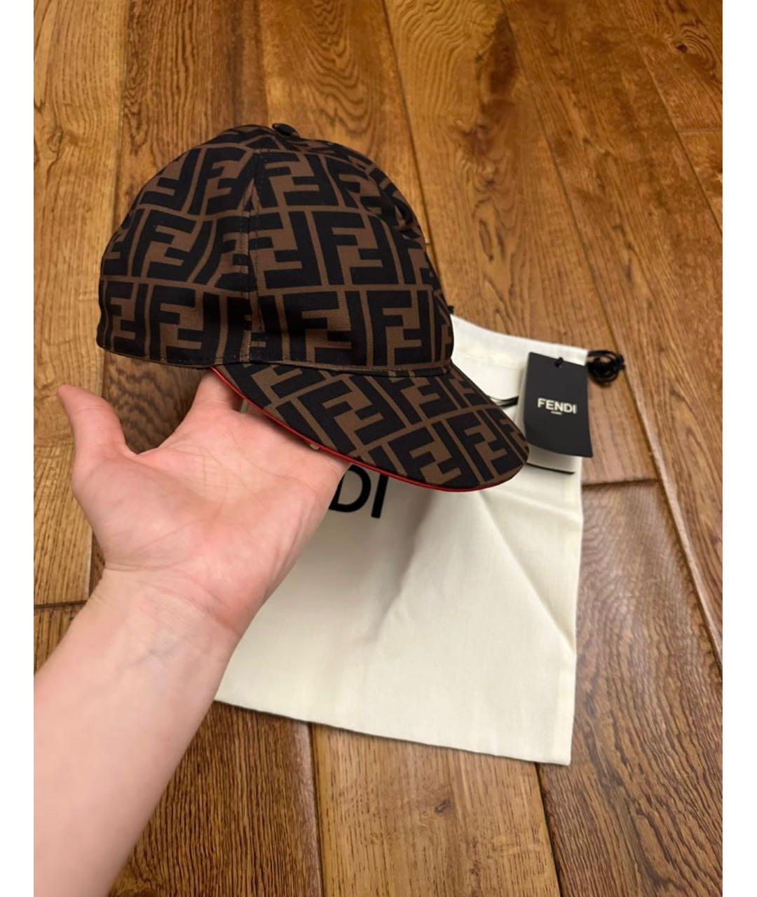 FENDI Коричневая кепка, фото 5