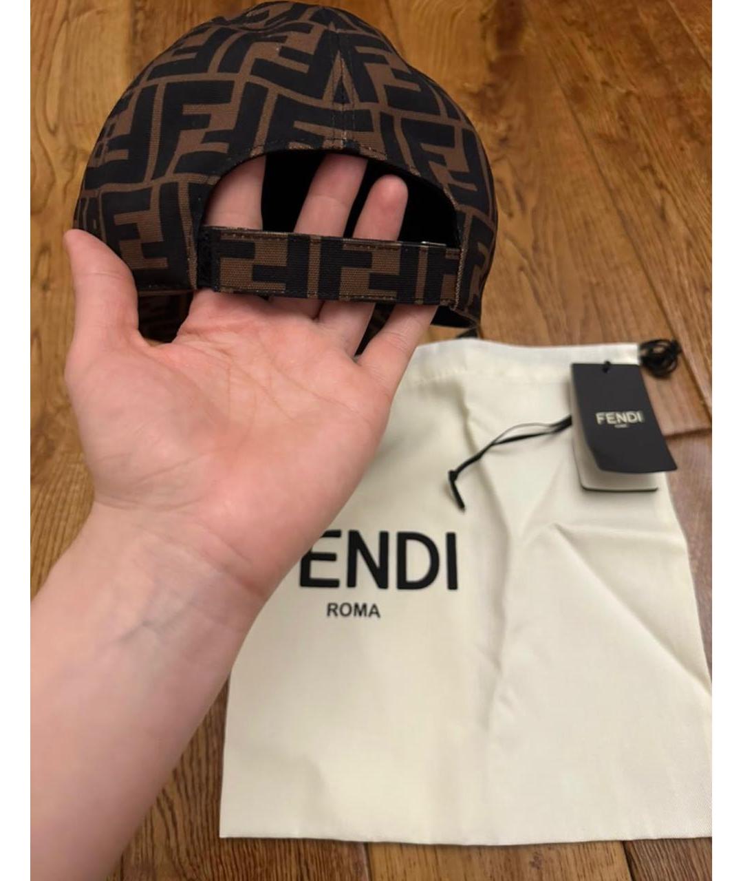 FENDI Коричневая кепка, фото 6