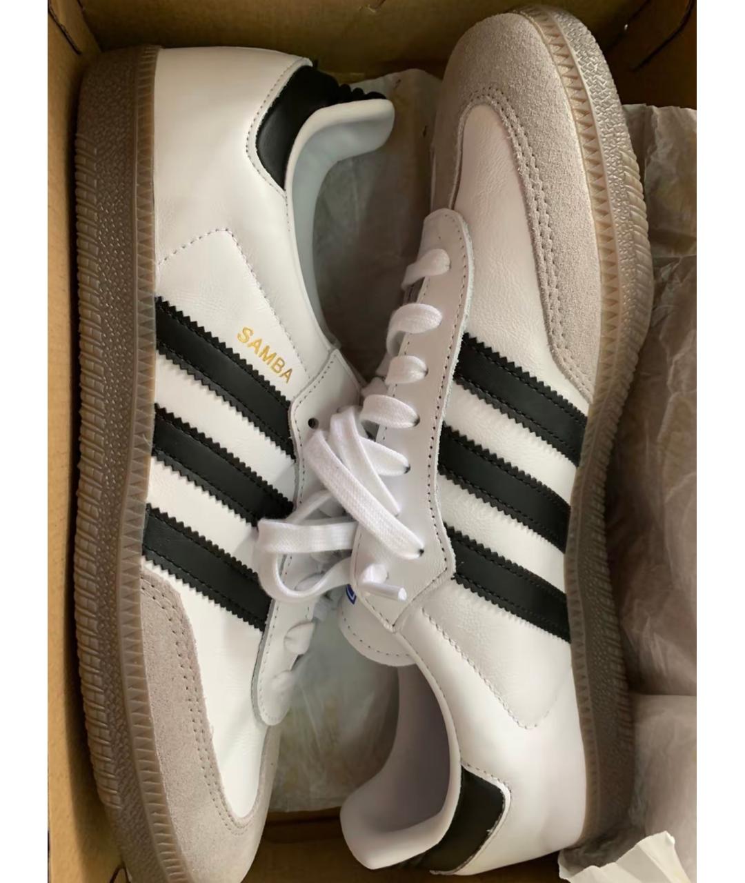 ADIDAS Белые кожаные кроссовки, фото 2