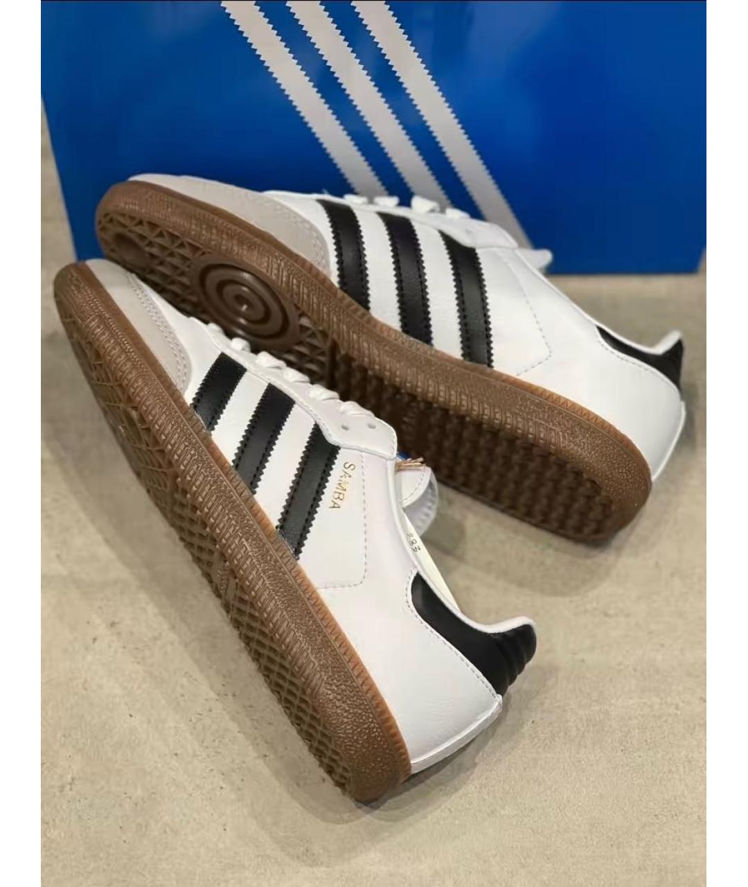 ADIDAS Белые кожаные кроссовки, фото 4