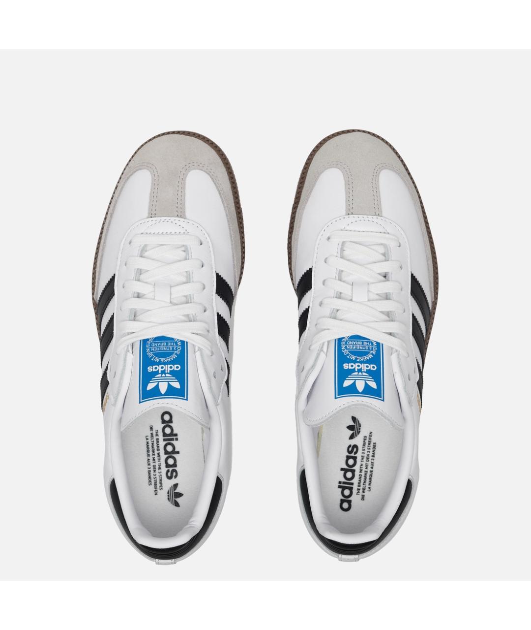 ADIDAS Белые кожаные кроссовки, фото 4
