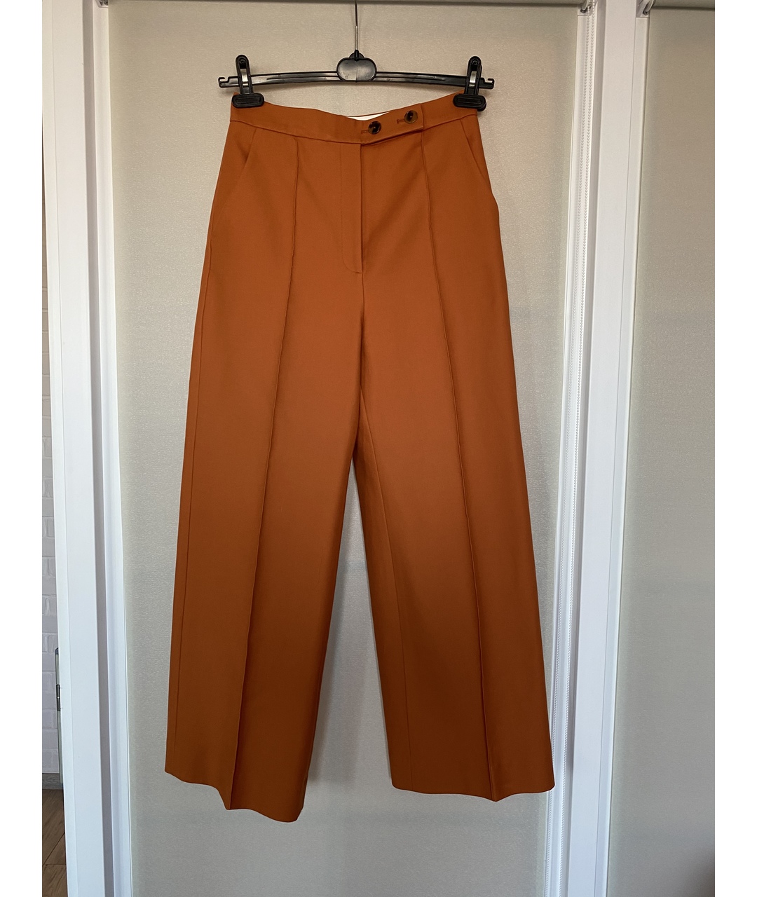 KHAITE Оранжевое прямые брюки, фото 9