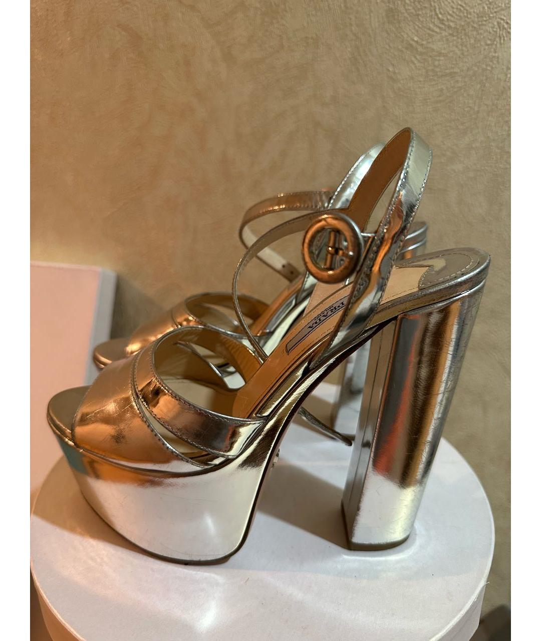 PRADA Серебряные босоножки, фото 9