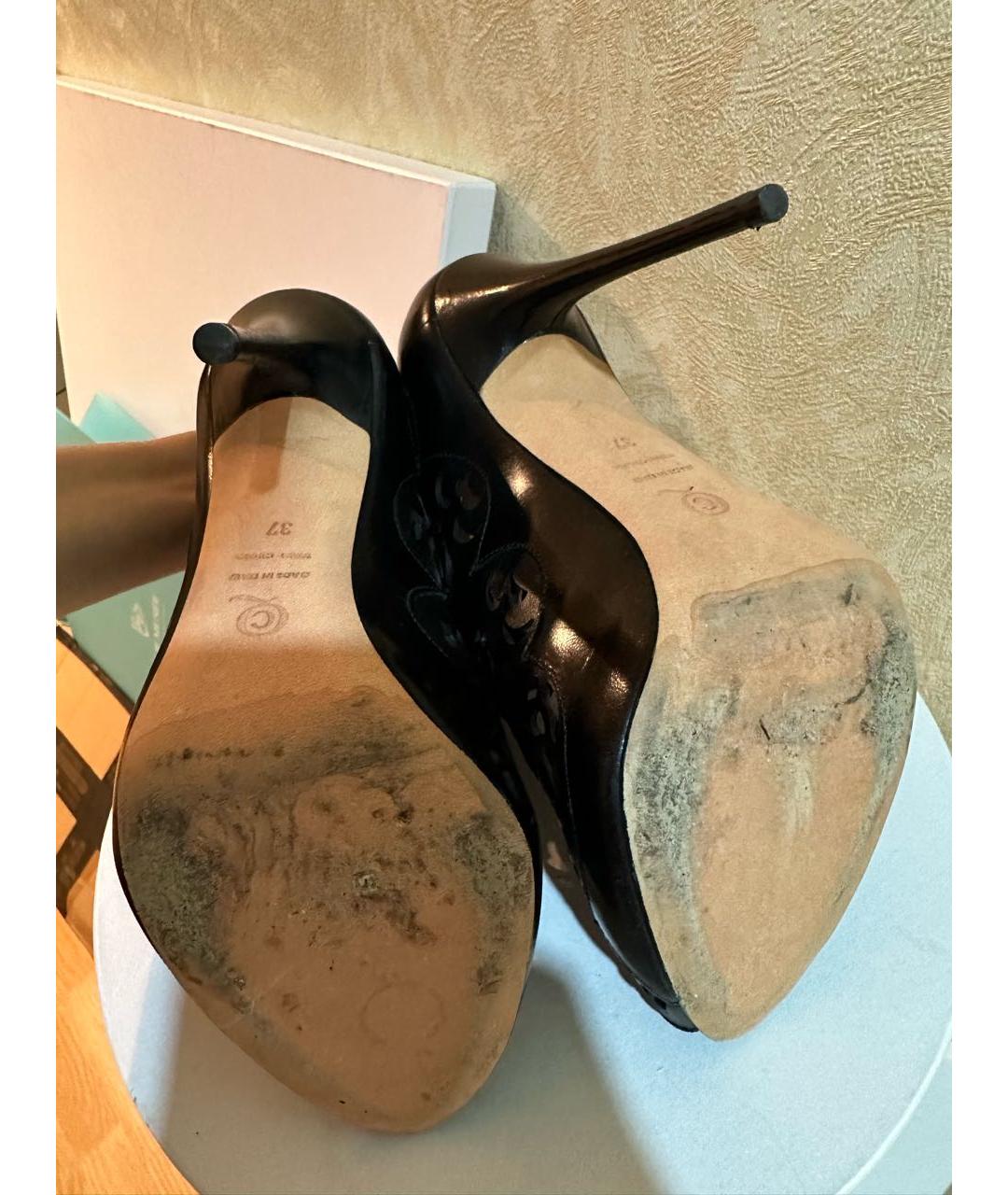 ALEXANDER MCQUEEN Черные кожаные ботильоны, фото 3