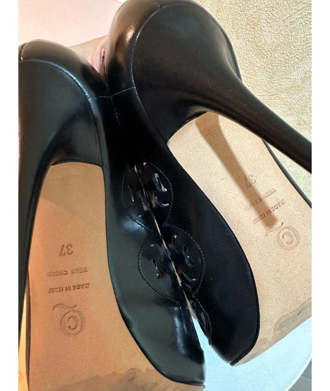 ALEXANDER MCQUEEN Черные кожаные ботильоны, фото 4