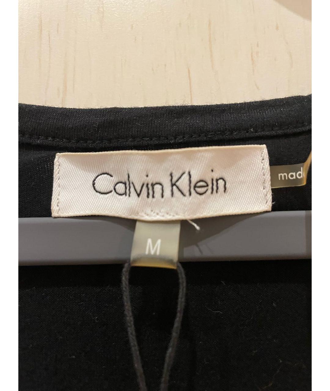 CALVIN KLEIN Черная полиэстеровая майка, фото 5