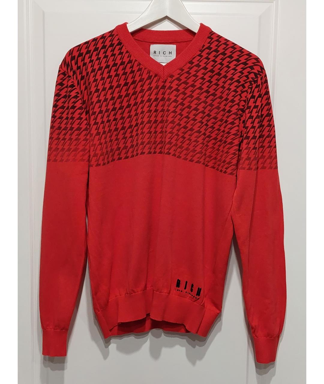 JOHN RICHMOND Красный хлопковый джемпер / свитер, фото 8