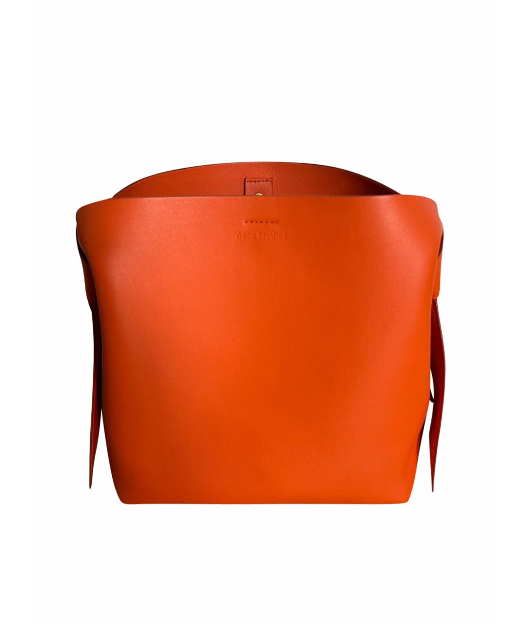 ACNE STUDIOS Оранжевая кожаная сумка тоут, фото 1
