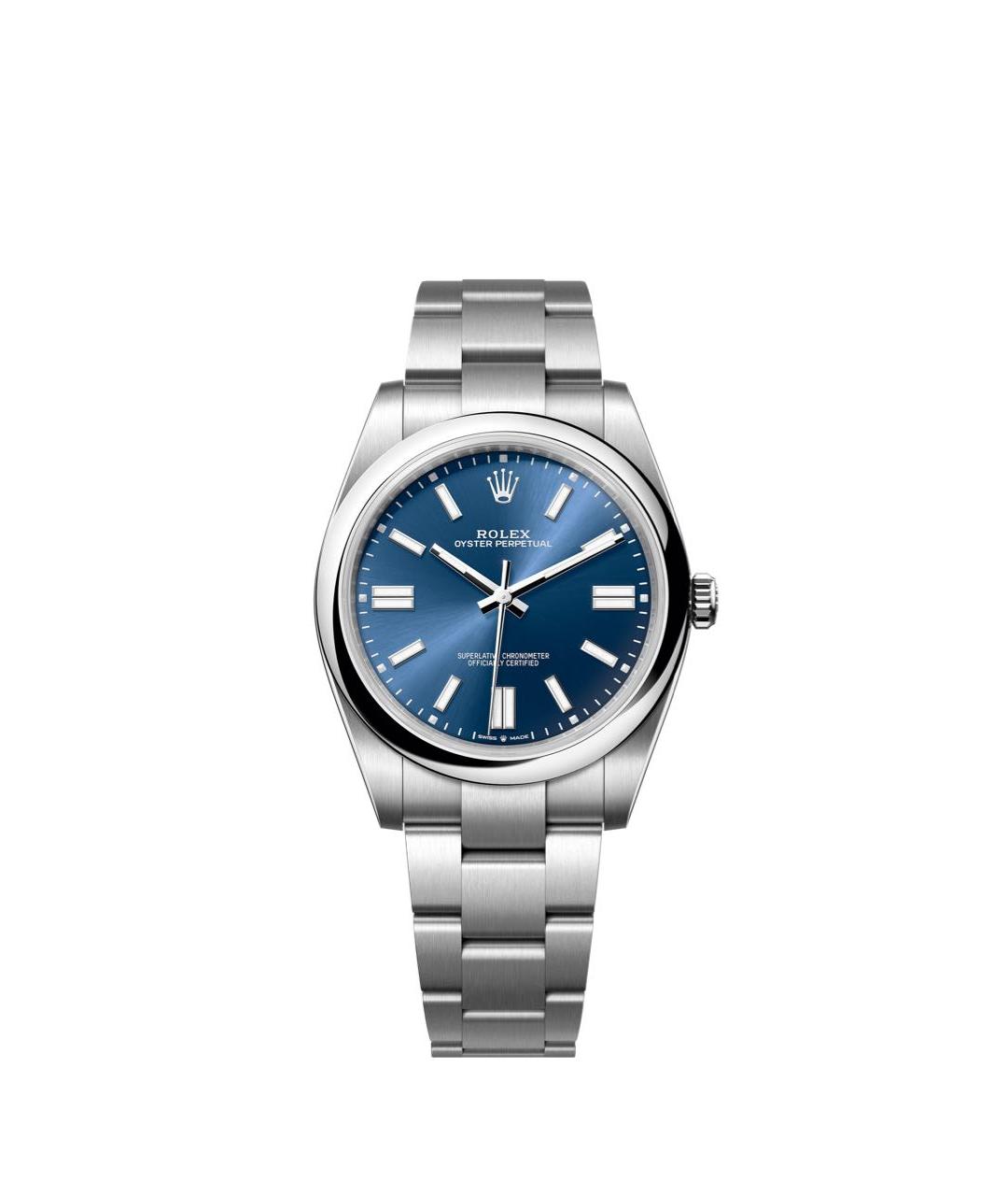 ROLEX Синие металлические часы, фото 1
