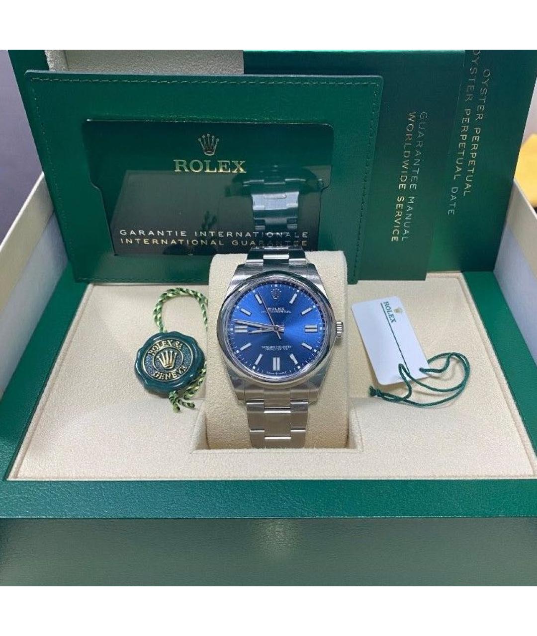ROLEX Синие металлические часы, фото 2