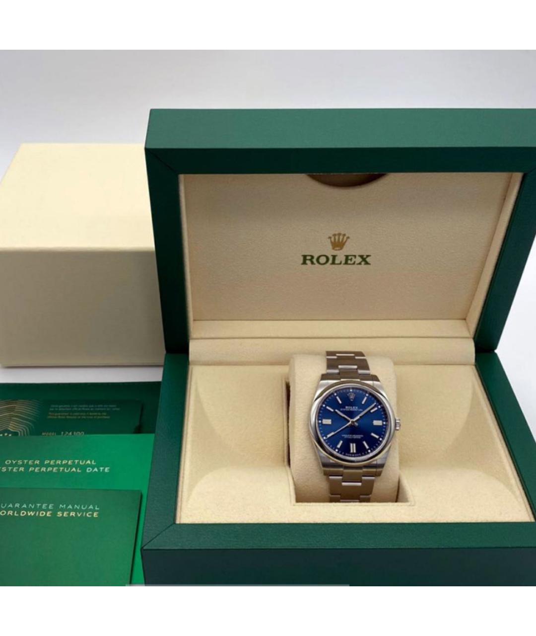 ROLEX Синие металлические часы, фото 7