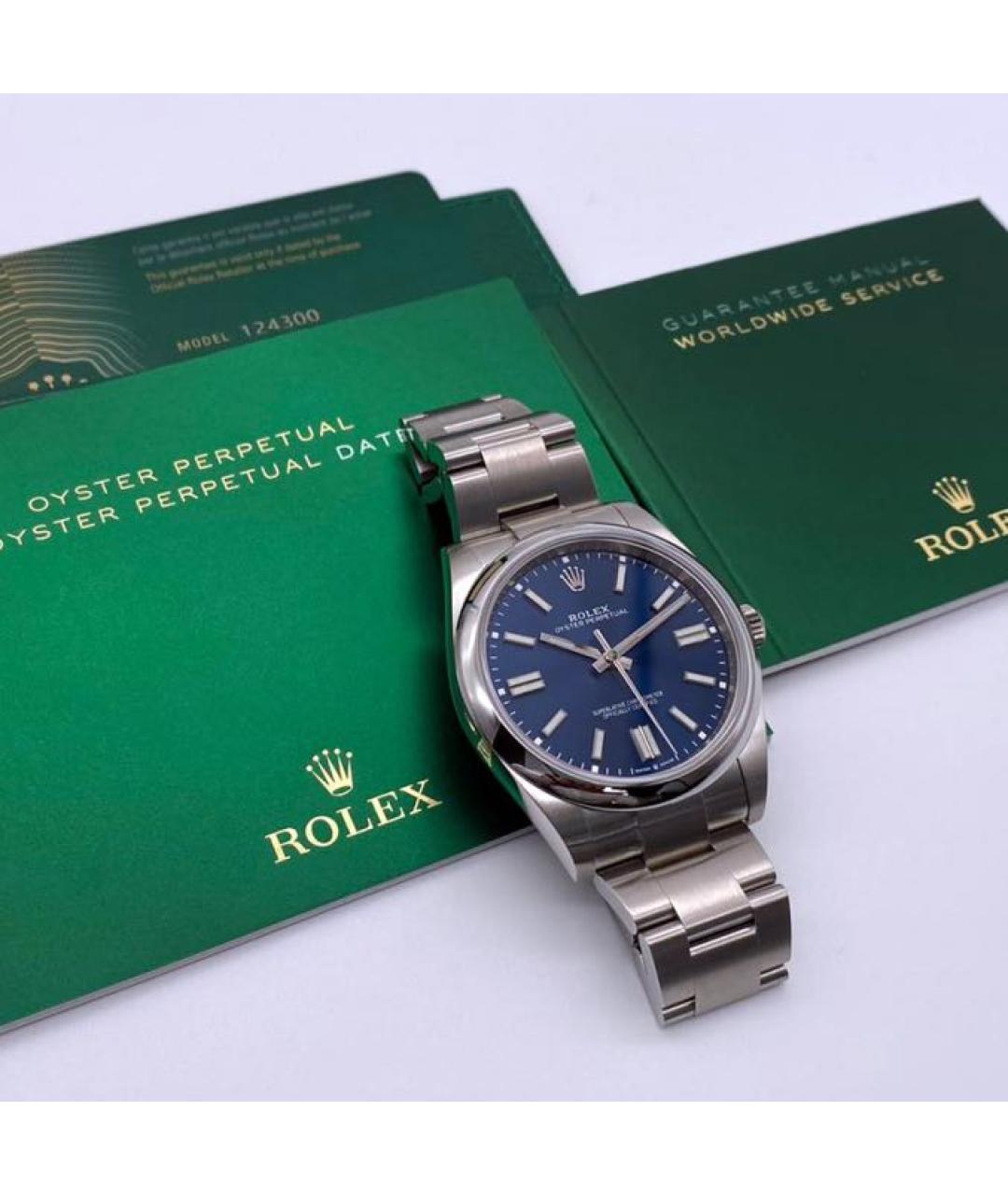 ROLEX Синие металлические часы, фото 4