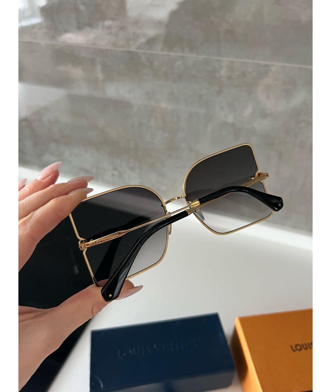LOUIS VUITTON PRE-OWNED Золотые металлические солнцезащитные очки, фото 6