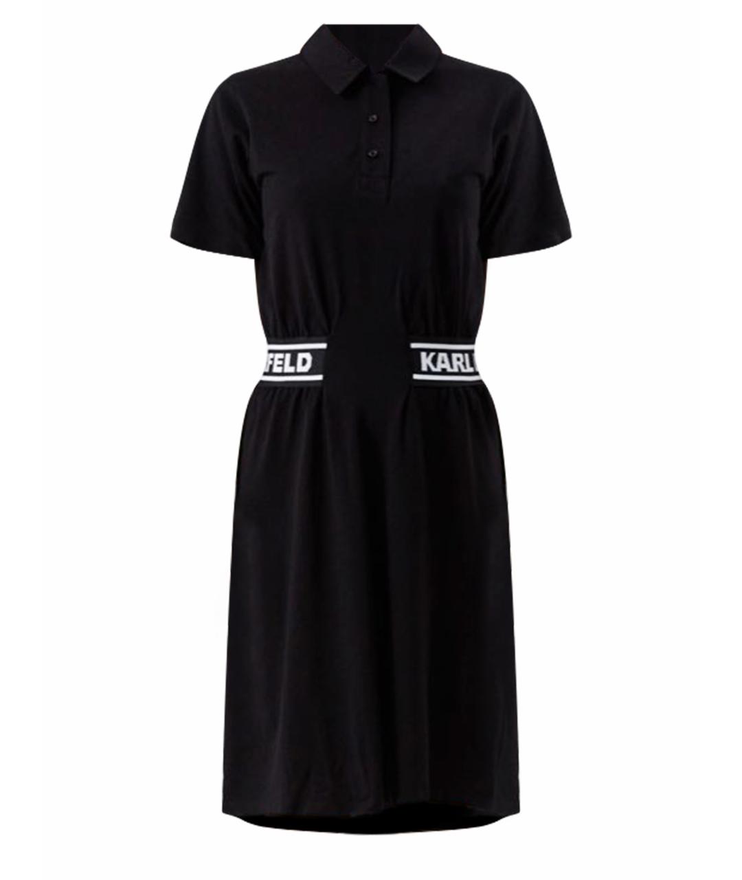 KARL LAGERFELD Черное хлопковое платье, фото 1