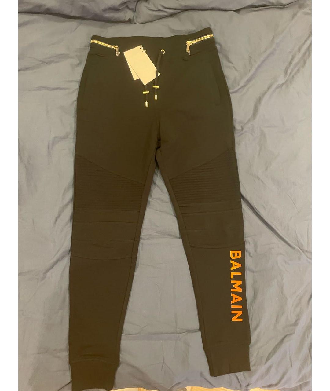 BALMAIN Черный хлопковый спортивный костюм, фото 2