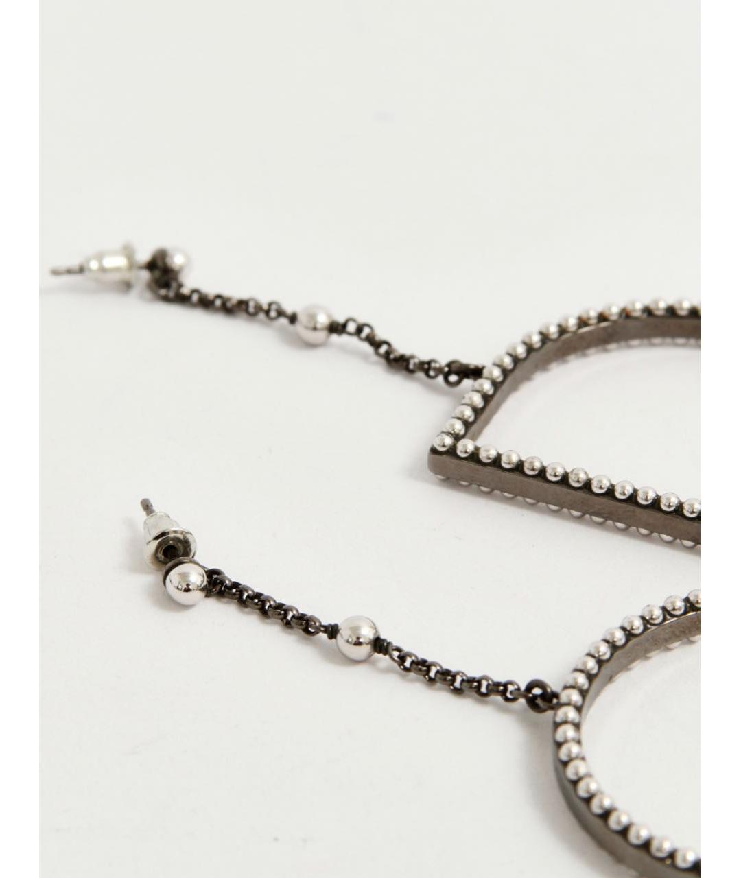 CHRISTIAN DIOR Серебряные металлические серьги, фото 2