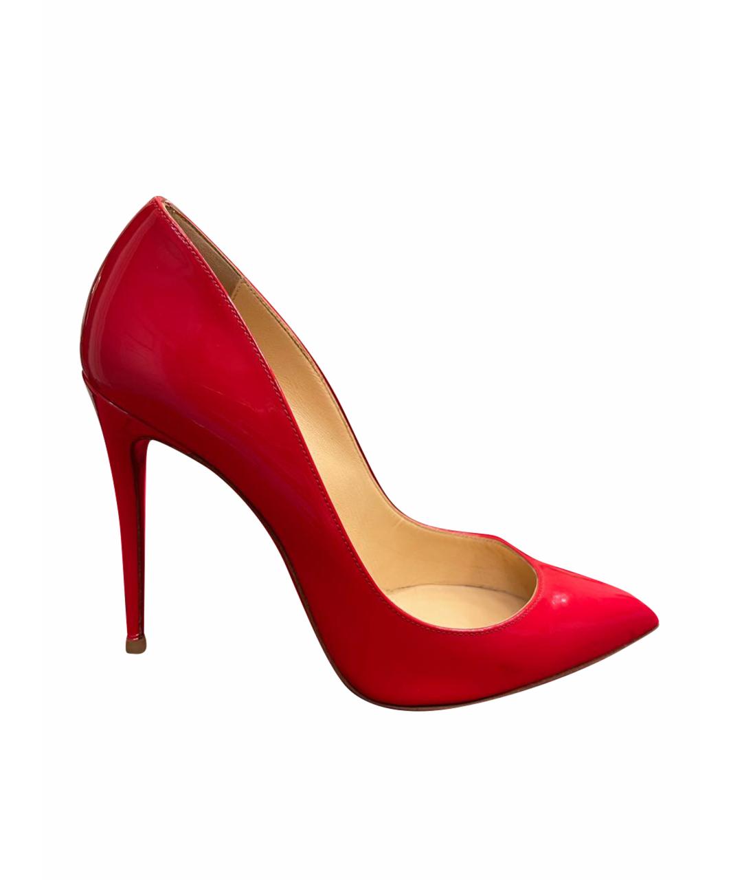 CHRISTIAN LOUBOUTIN Красные туфли из лакированной кожи, фото 1