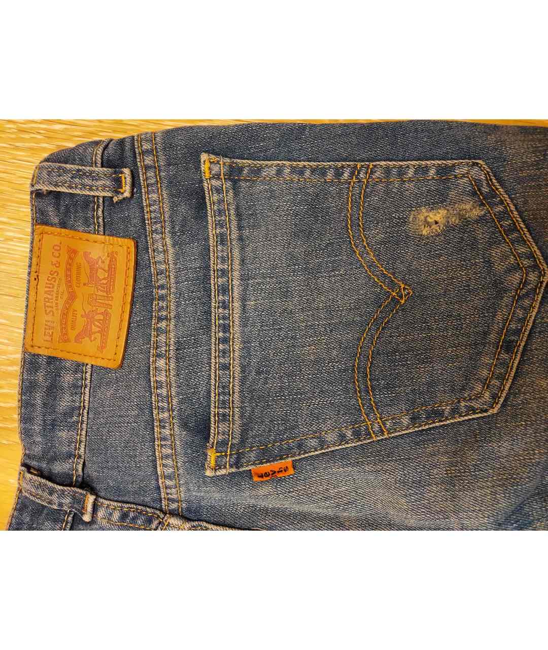 LEVI'S Синие хлопко-эластановые джинсы слим, фото 4