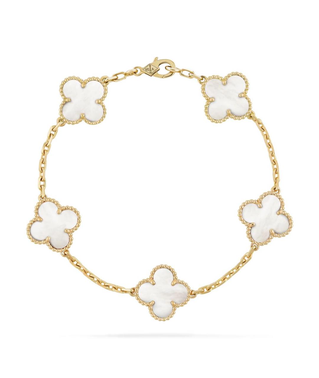 VAN CLEEF & ARPELS Белый браслет из желтого золота, фото 1