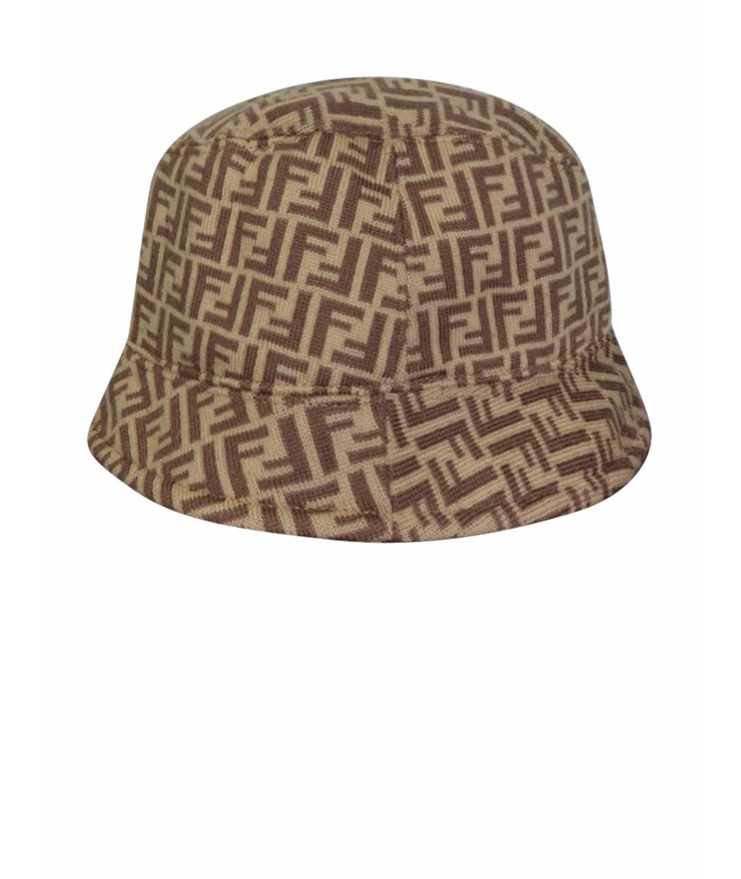 FENDI Бежевая шерстяная панама, фото 1