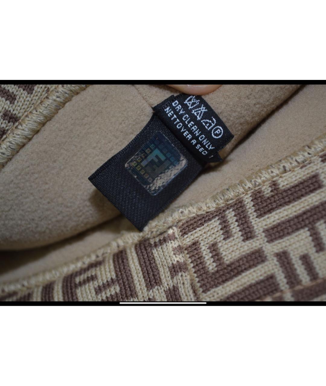 FENDI Бежевая шерстяная панама, фото 6