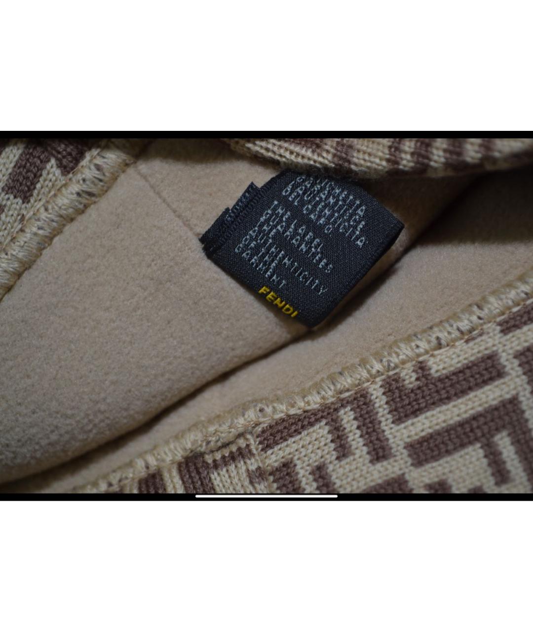 FENDI Бежевая шерстяная панама, фото 5