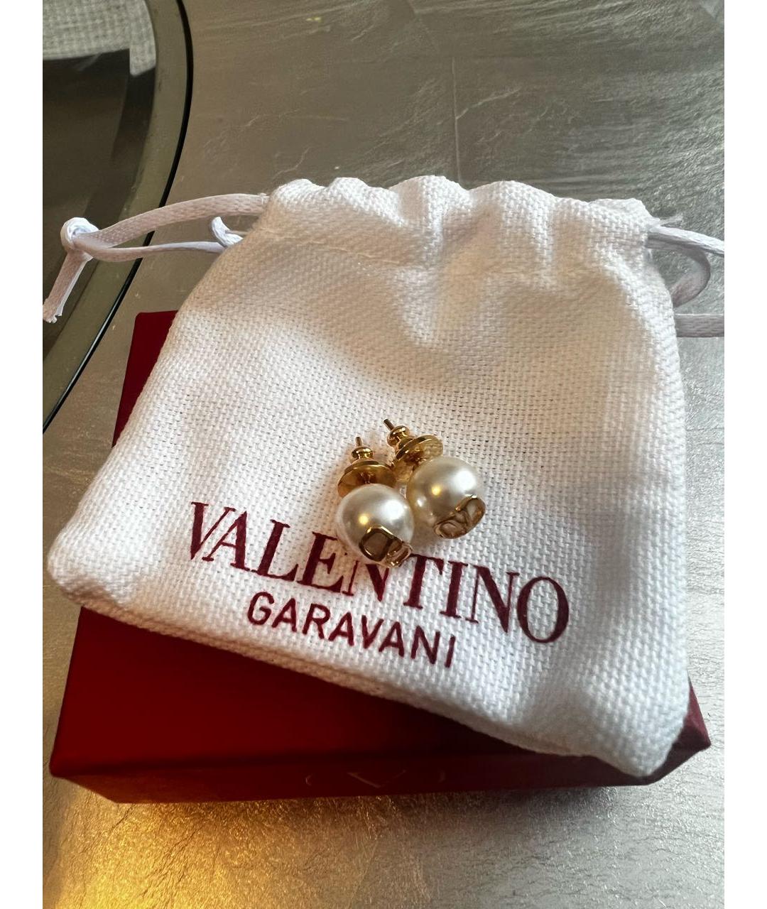 VALENTINO Золотые жемчужные серьги, фото 3