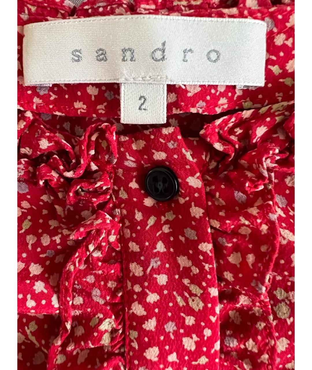 SANDRO Красный шелковый комбинезон, фото 3