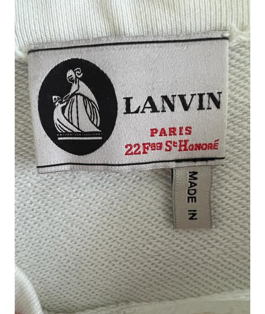 LANVIN Белый хлопковый джемпер / свитер, фото 3