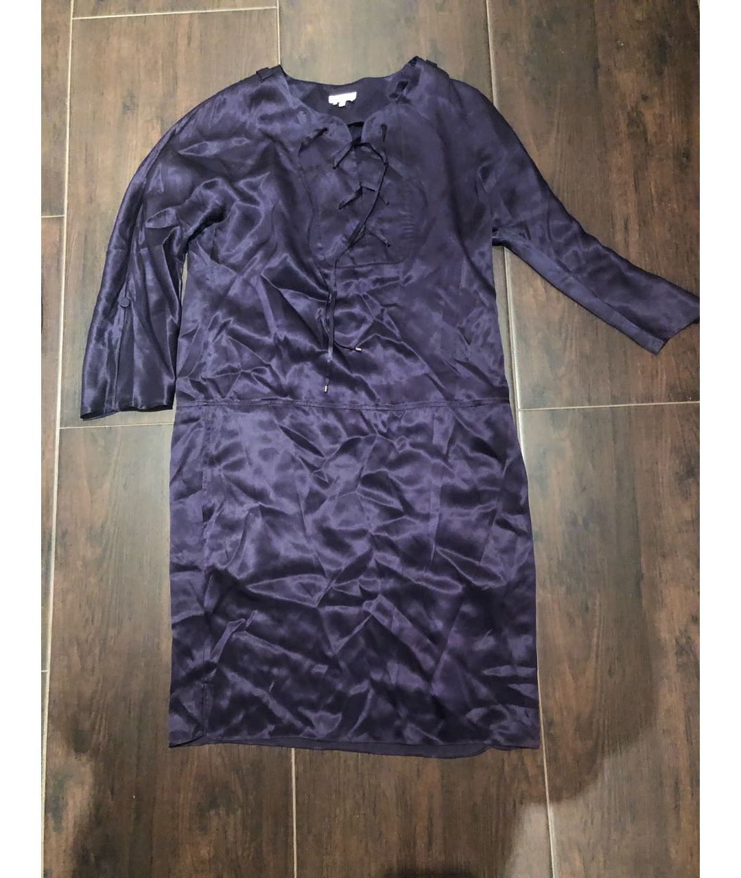 PAULE KA Фиолетовое шелковое платье, фото 5