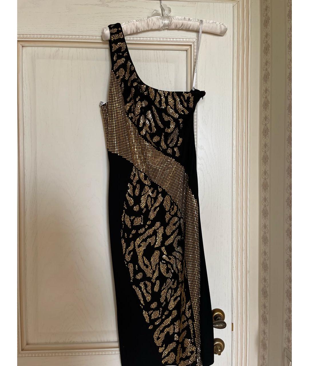 VERSACE COLLECTION Черное вискозное вечернее платье, фото 3