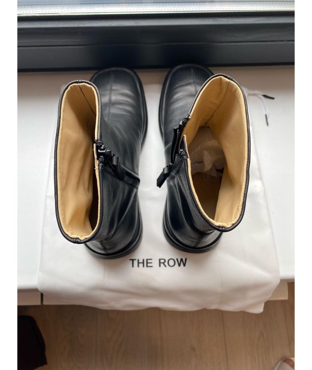 THE ROW Черные кожаные ботинки, фото 3
