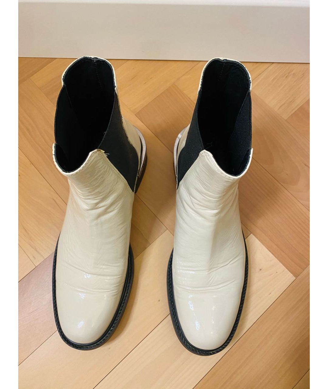 FABI Белые ботинки из лакированной кожи, фото 3